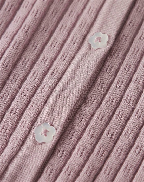 NBFKind LS Strik Cardigan - Burnished Lilac